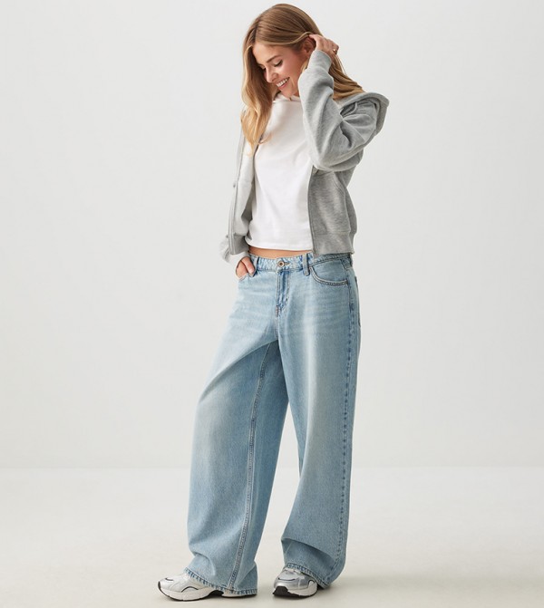 اردين  بناطيل جينز - أزرق Wide Leg Jeans