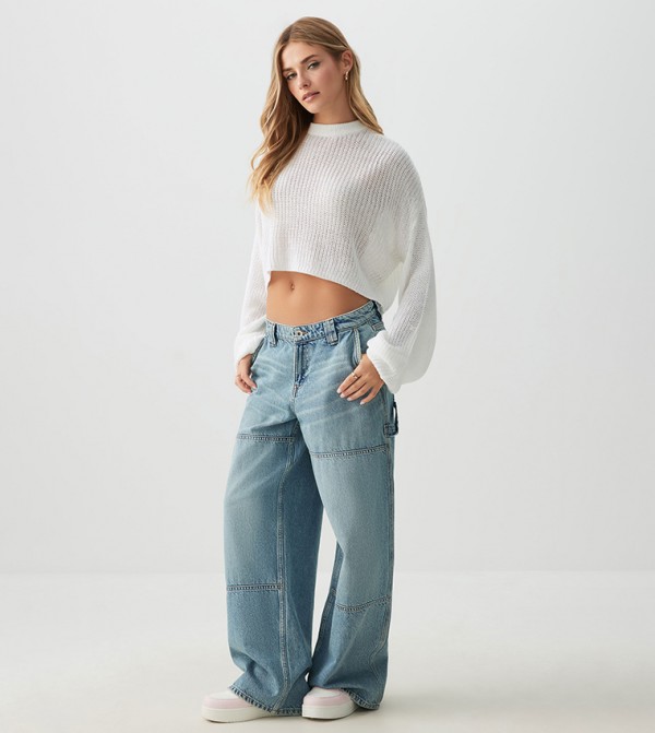 Ardene Ardene - Blue Wide Leg Jeans