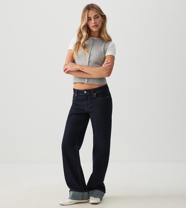اردين  ملابس - أزرق Wide Leg Jeans