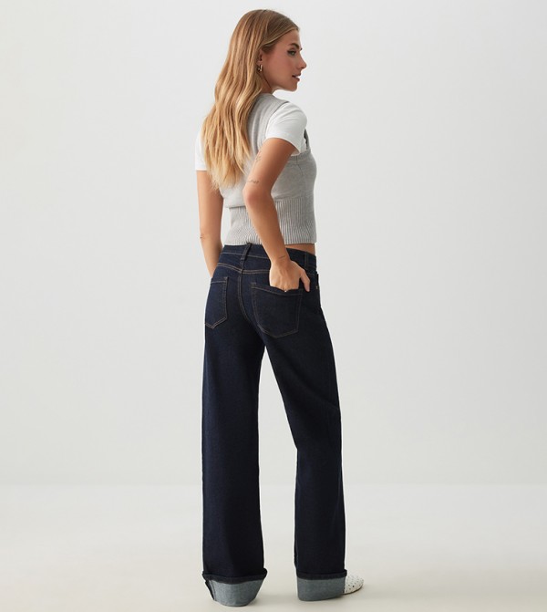 اردين  ملابس - أزرق Wide Leg Jeans