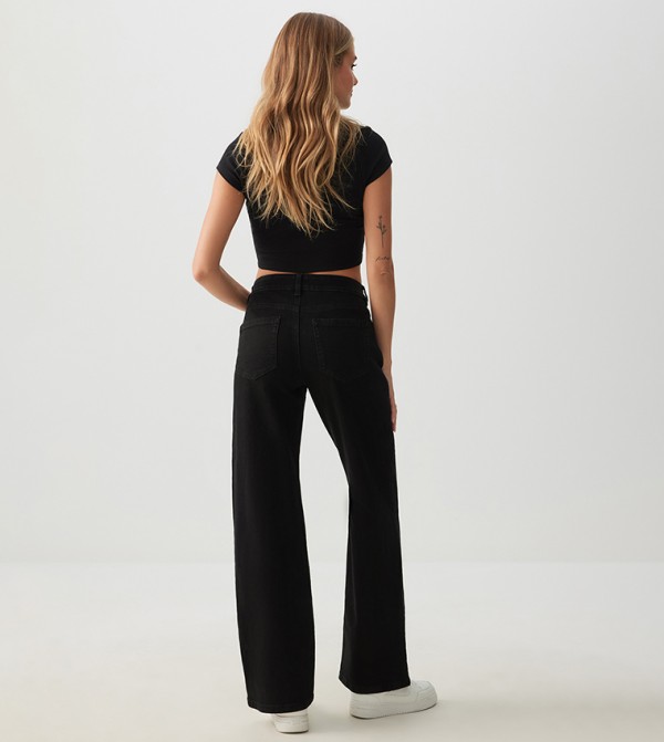 Ardene  Jeans - Black Wide Leg Jeans
