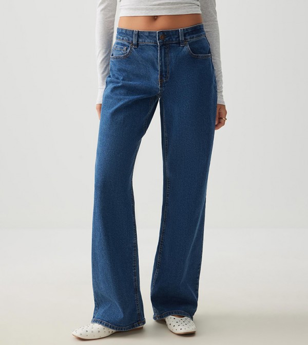 Ardene Straight Jeans - Blue Straight Jeans