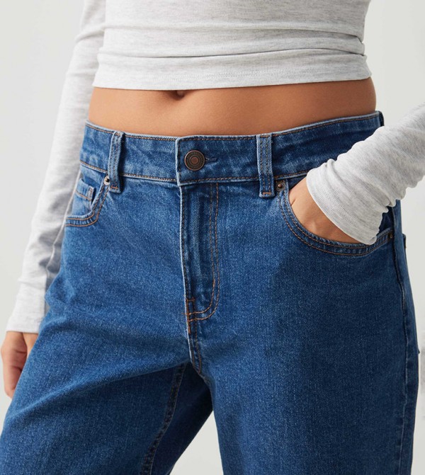 Ardene Straight Jeans - Blue Straight Jeans