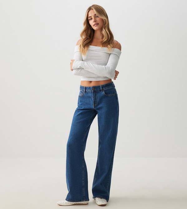 Ardene Straight Jeans - Blue Straight Jeans