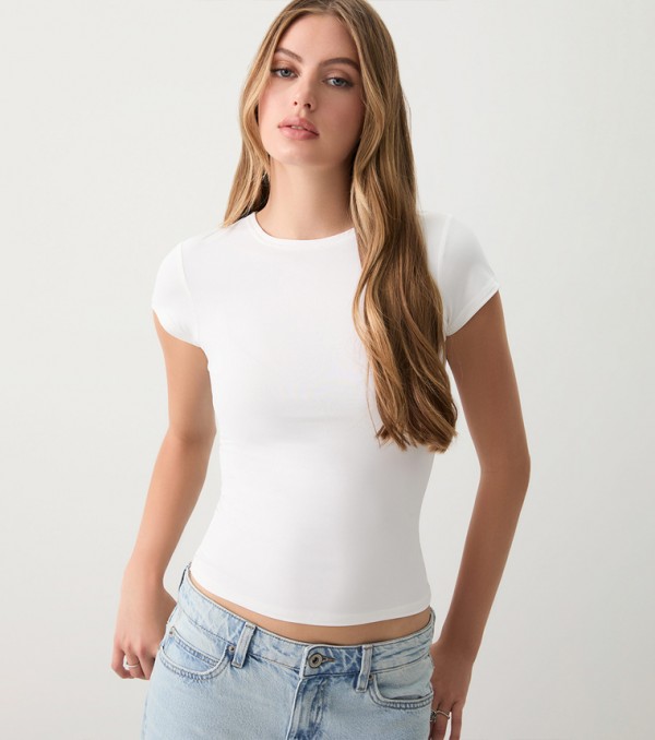 Ardene Ardene - White Short Sleeve T-Shirts