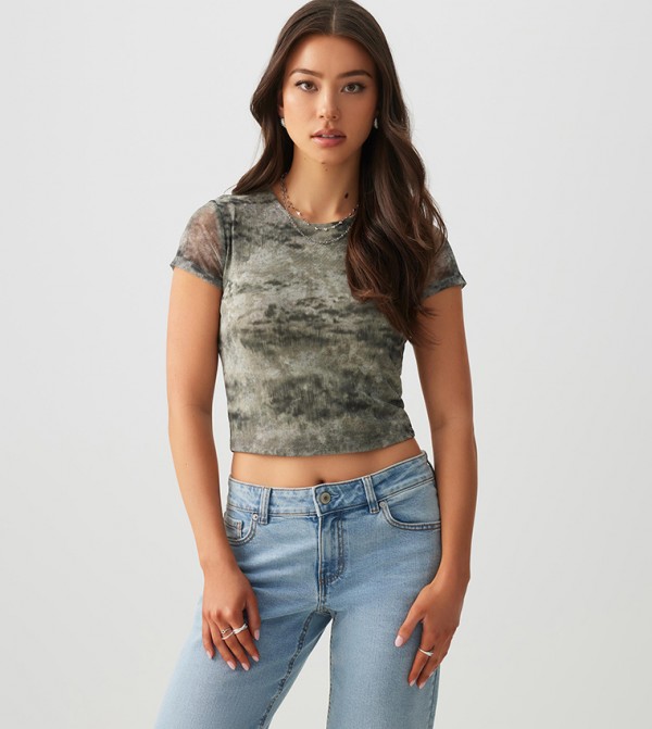 Ardene Ardene - Khaki Short Sleeve T-Shirts