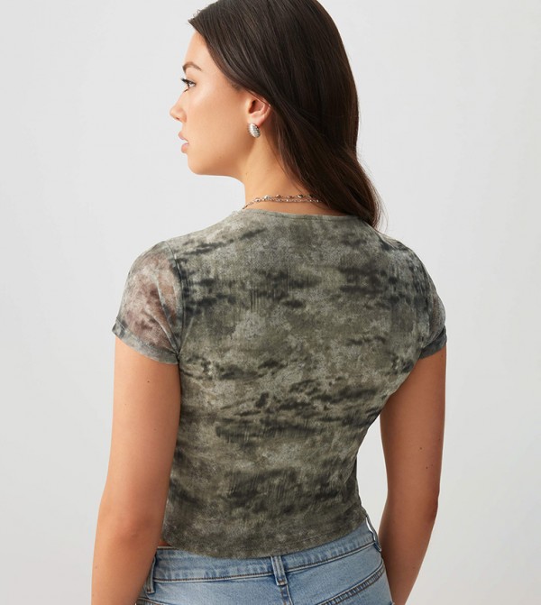 Ardene Ardene - Khaki Short Sleeve T-Shirts