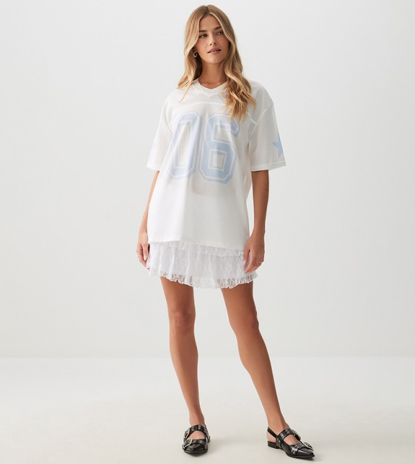 Ardene  - White Short Sleeve T-Shirts