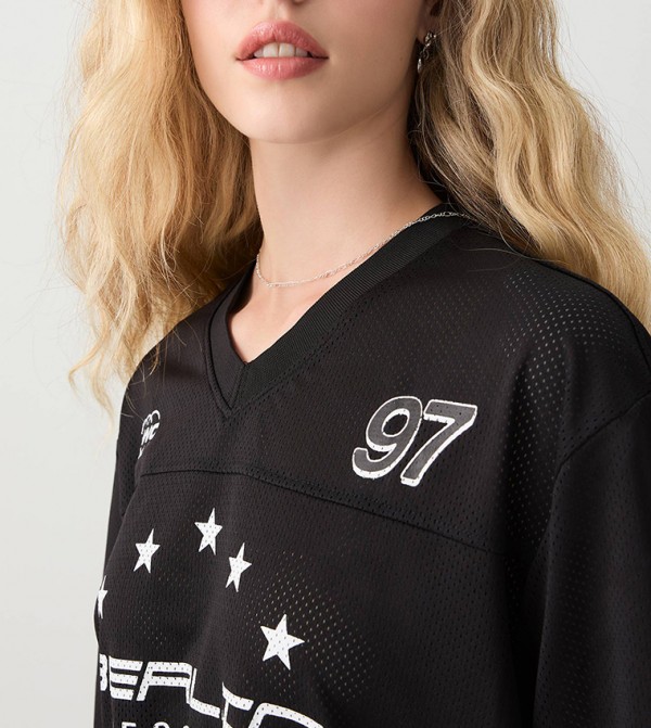 Ardene  - Black Short Sleeve T-Shirts