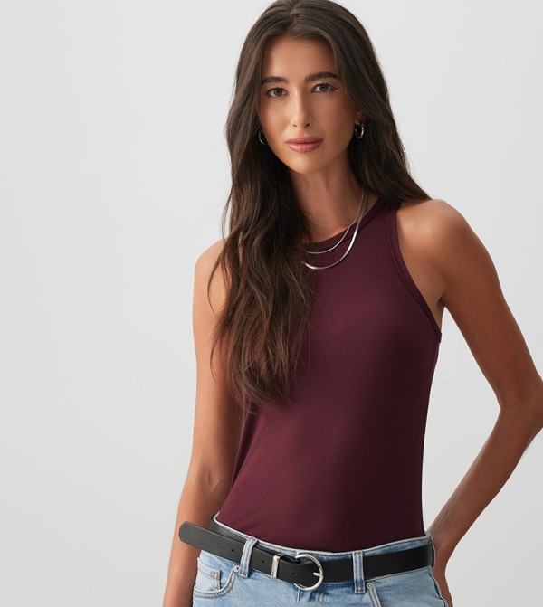 Ardene Ardene - Burgundy Sleeveless Tops