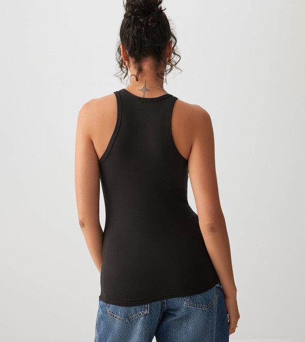 Ardene Sleeveless Tops - Black Sleeveless Tops