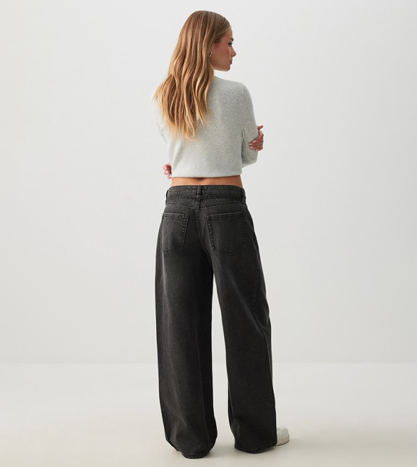 اردين  بناطيل جينز - أسود Wide Leg Jeans
