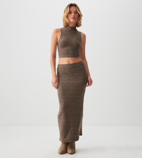 Ardene Ardene - Brown Maxi Skirts