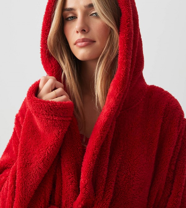 Ardene  Clothing - Red Night Robes & Kimonos