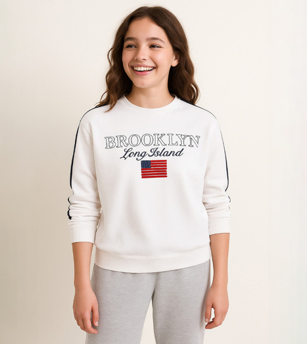 Victor and Jane  - White Sweatshirts