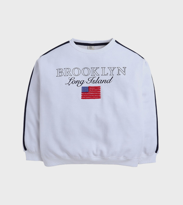 Victor and Jane  - White Sweatshirts