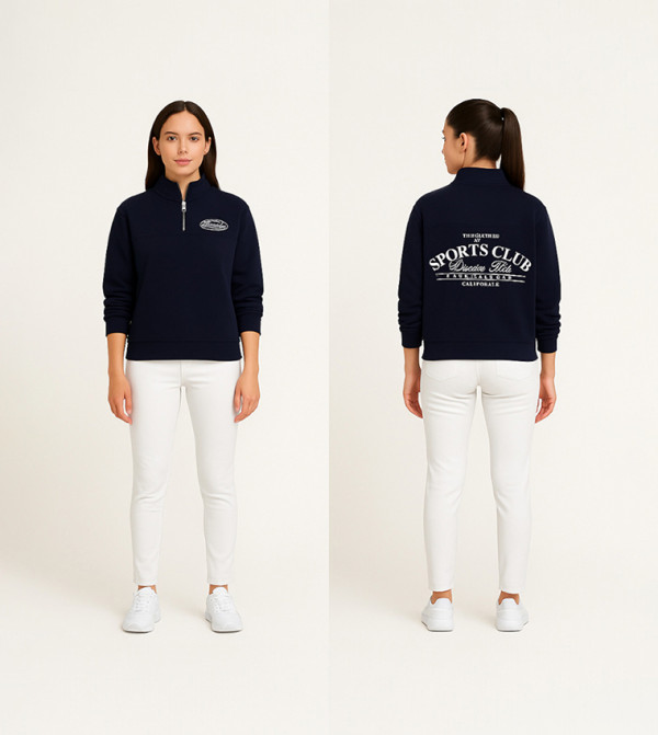 Victor and Jane  - Navy Sweatshirts