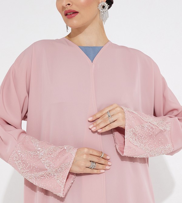 العيون للعبايات  - وردي Abayas
