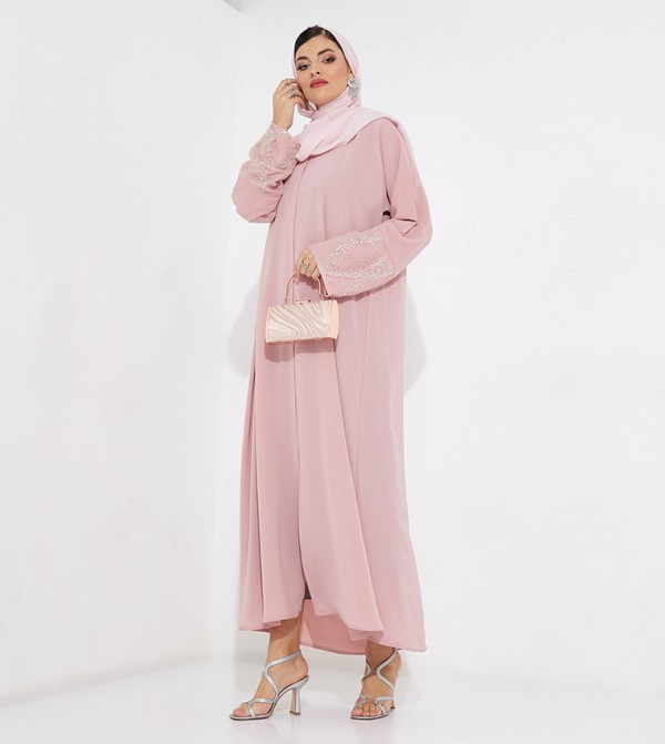 العيون للعبايات  - وردي Abayas