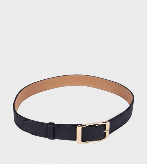 boohoo  Belts - Black Leather Belts