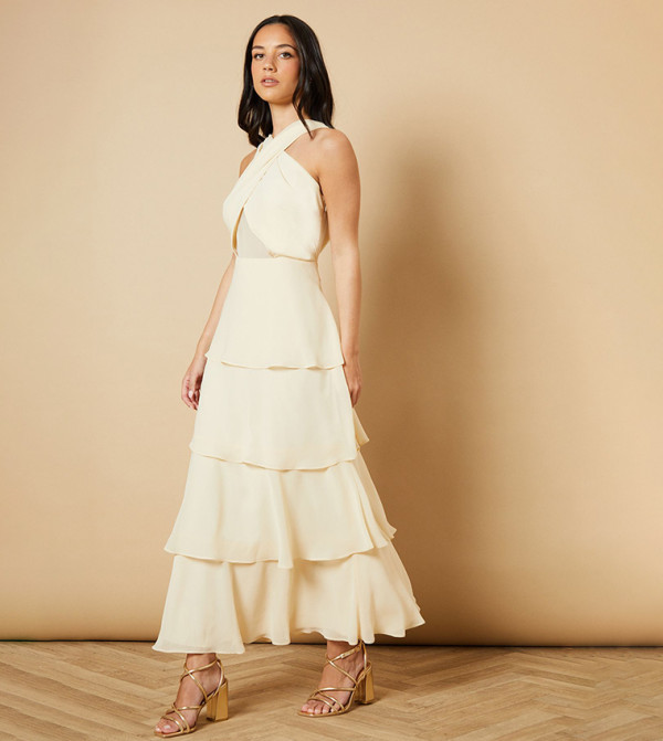 Oasis  Clothing - Beige Maxi Dresses