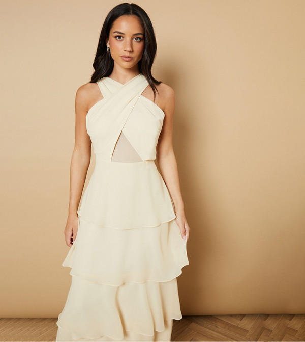 Oasis  Clothing - Beige Maxi Dresses