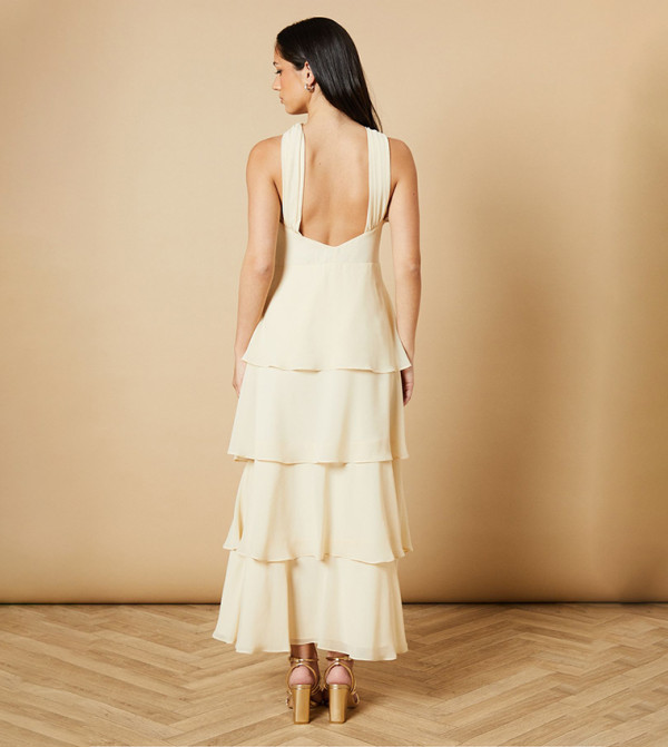 Oasis  Clothing - Beige Maxi Dresses