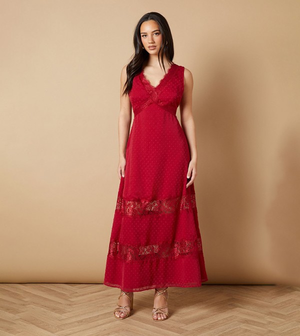 اويسيس  اويسيس - أحمر Midi Dresses