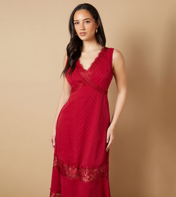 اويسيس  اويسيس - أحمر Midi Dresses