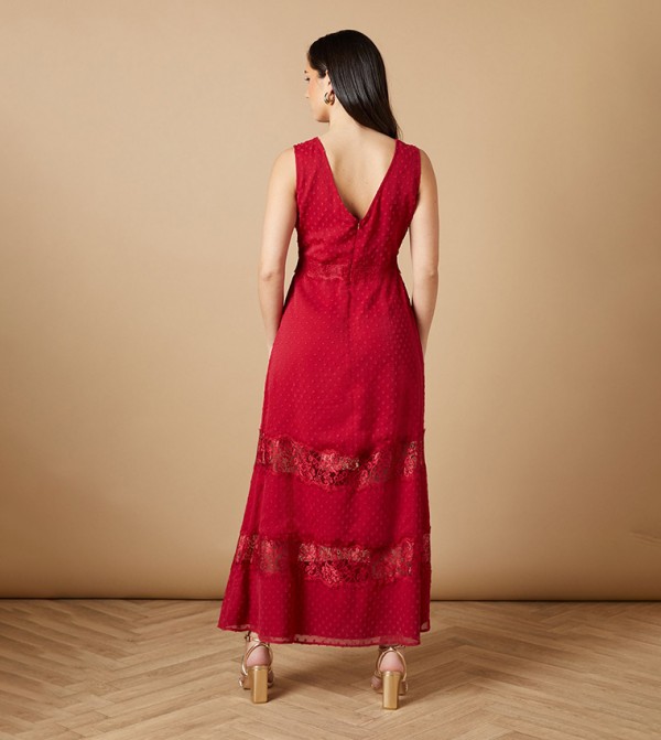 اويسيس  اويسيس - أحمر Midi Dresses