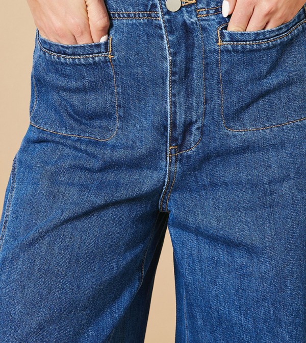 Oasis Oasis - Blue Wide Leg Jeans