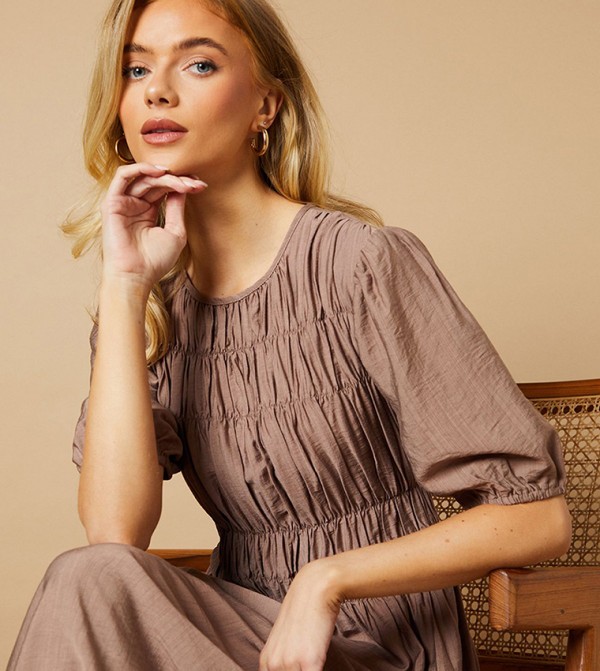 Oasis  Dresses - Beige Maxi Dresses