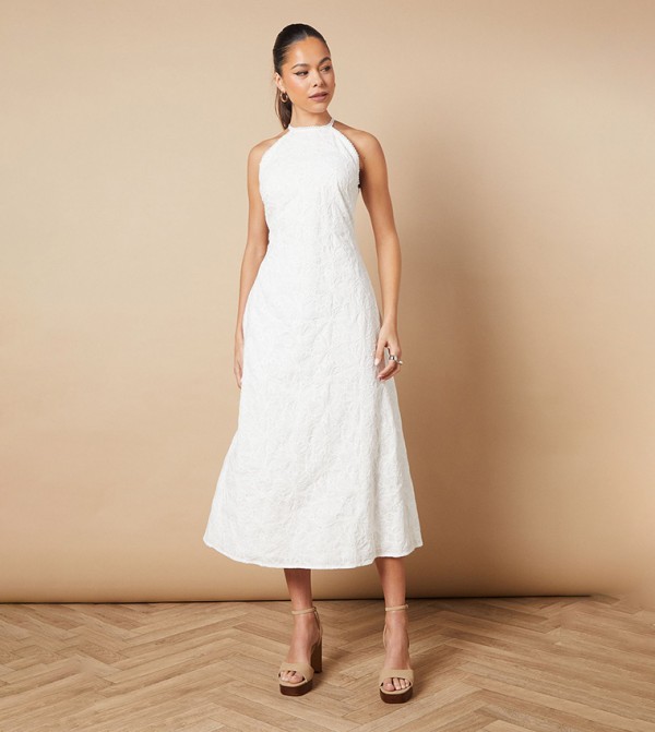 اويسيس  اويسيس - أبيض Midi Dresses