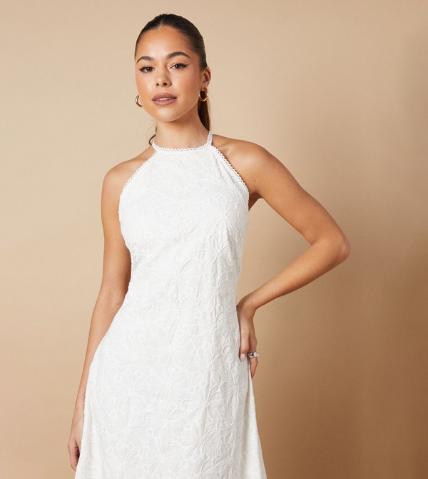 اويسيس  اويسيس - أبيض Midi Dresses