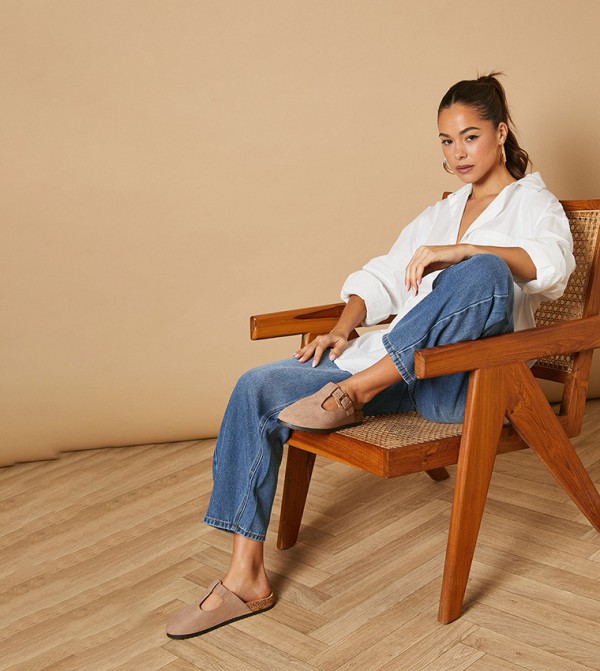 Oasis  Slip-Ons - Taupe Casual Slip-ons