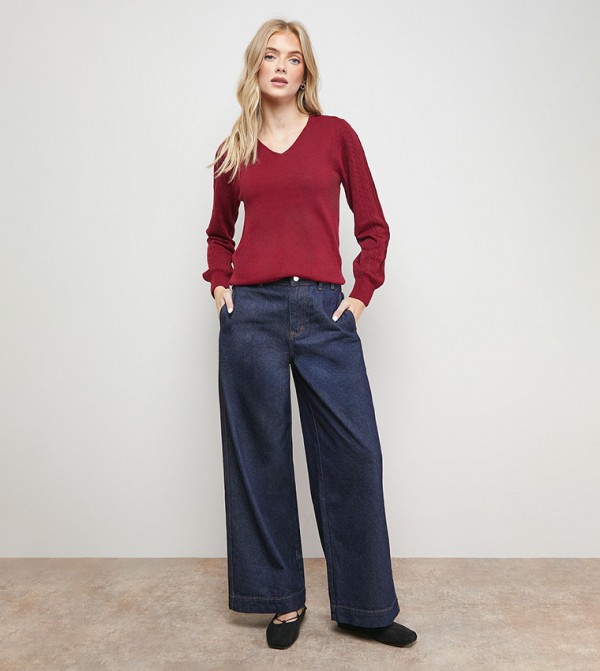 اويسيس   - أحمر V-neck Sweaters
