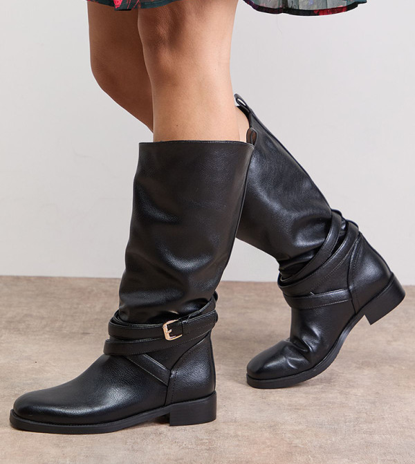 اويسيس  اويسيس - أسود Mid Calf Boots