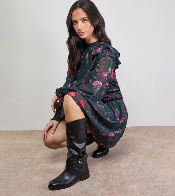 اويسيس  اويسيس - أسود Mid Calf Boots