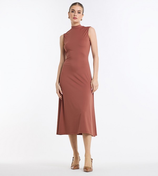 BCBG BCBG - Brown Midi Dresses