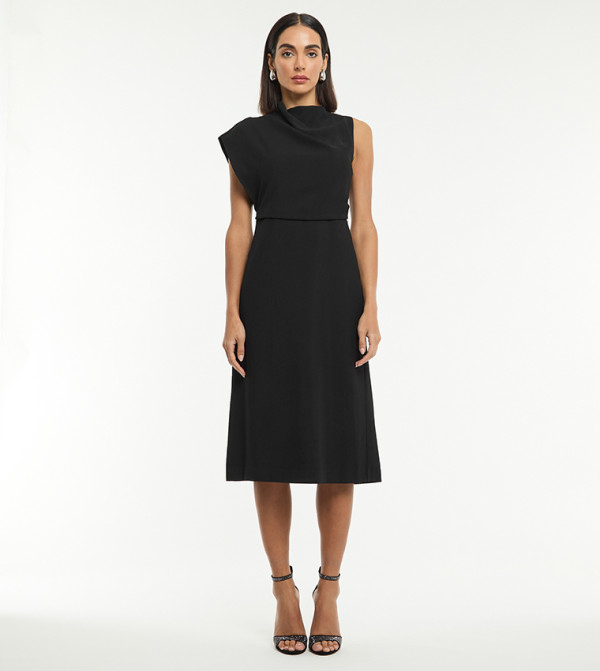 BCBG  Clothing - Black Midi Dresses