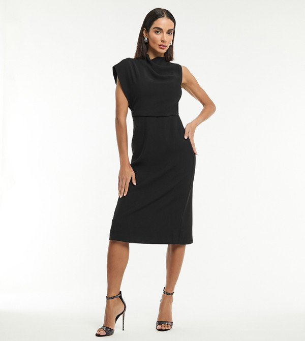BCBG  Clothing - Black Midi Dresses