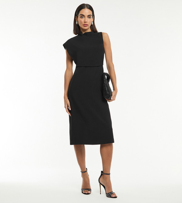 BCBG  Clothing - Black Midi Dresses