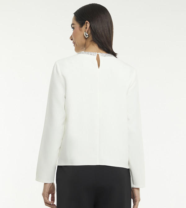 BCBG  Clothing - White Casual Tops