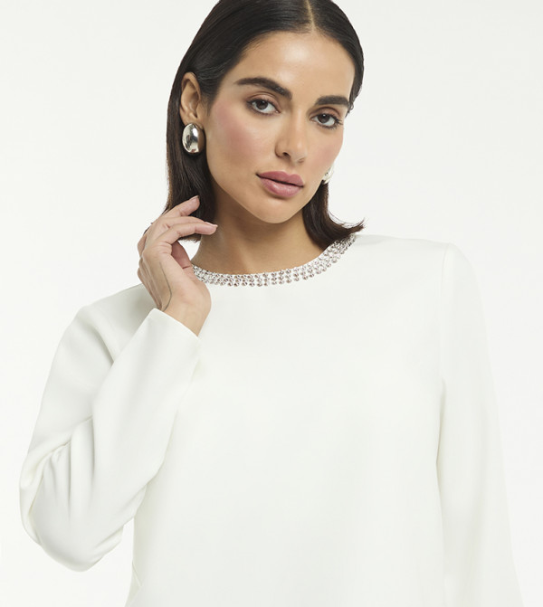 BCBG  Clothing - White Casual Tops