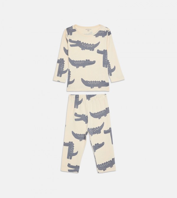 بيبيز آند مورCoach  ملابس نوم - كريمي  مجموعات بلايز وبيجامة