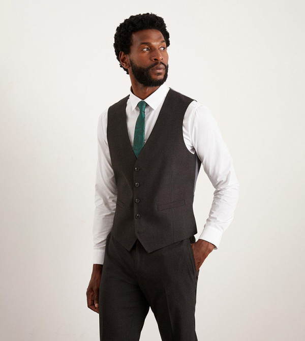 Burton  Waistcoats - Grey Waistcoat