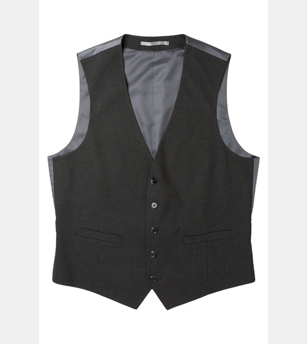 Burton  Waistcoats - Grey Waistcoat