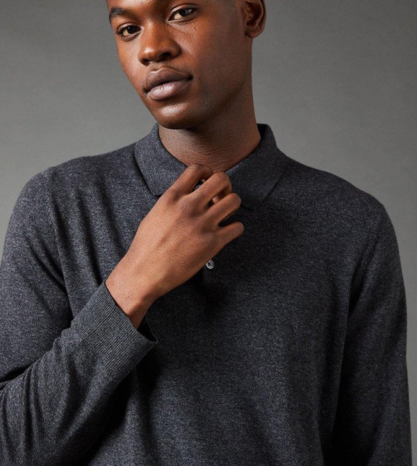 Burton Burton - Grey V-neck Sweaters