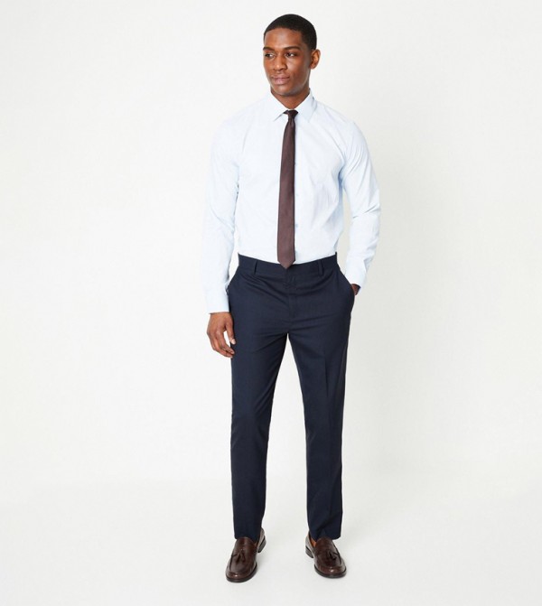 Burton  Formal Shirts - Blue Long Sleeves