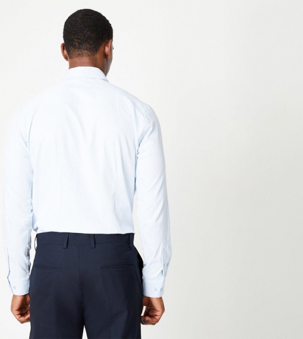 Burton  Formal Shirts - Blue Long Sleeves